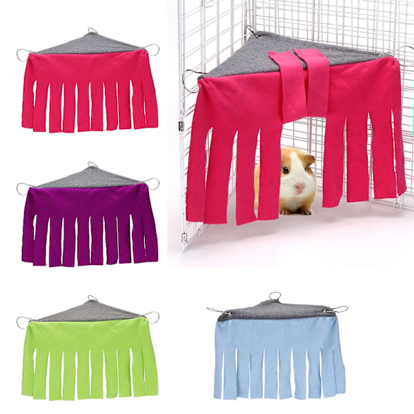Hamstergömställe hörnfleeceskogsgömma för smådjur Burtillbehör Purple