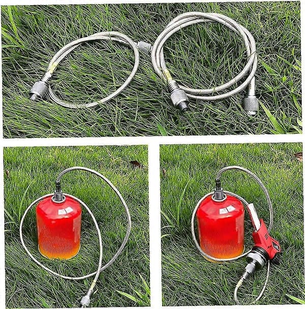 Gasspåfyllingsadapter, bærbar gasstankadapter for utendørs bruk, tilbehør til komfyr for camping