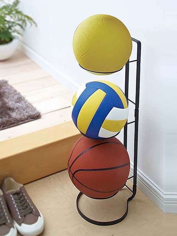 Basketballstativer Hjemme Boldopbevaring Stativ Jern Multi Layer Fodbold Bold Display Stativ