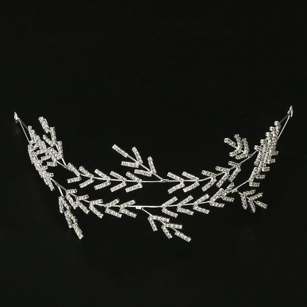 Tiara Crown tekojalokivi otsapanta naisten muoti metalli strassi