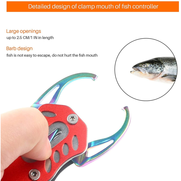 Fish Lip Gripper Bærbar Fish Grabber Aluminium Rustfrit stål Mini Fish Controller