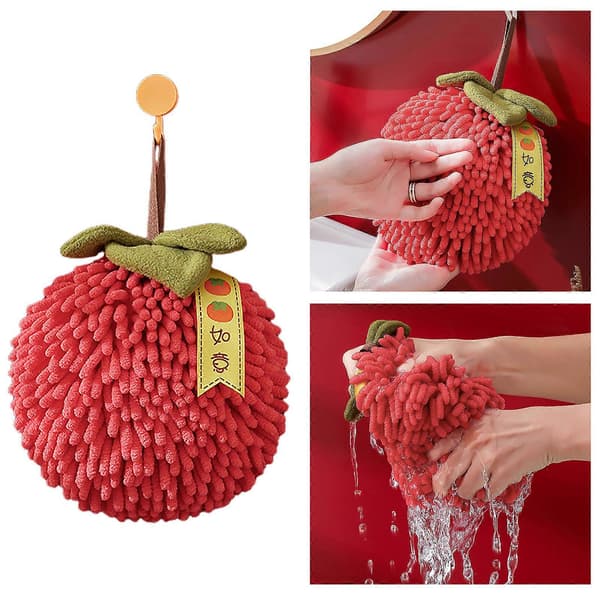 【BQ】Tør Håndbold Chenille Absorberende Håndklæde Hurtigtørrende Blødt Hængbart Håndklæde Hænder Tørrebold til Badeværelse Køkkenindretning style B