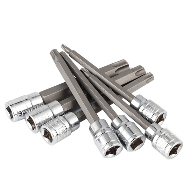 Extra lång Torx Star Bit Sockel Set, 7st, 3/8" Drive