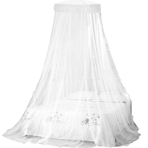 Girls Bed Canopy Mosquito Net White Dome Mesh Canopy Mosquito Curtains