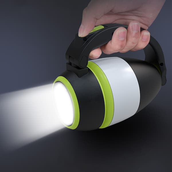 Grønn LED Oppladbar Campinglykt Bærbar Nødlampe Sterk Belysning ABS Design