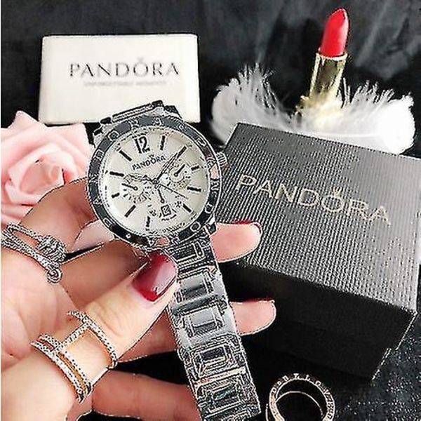 Dameklokke i rustfritt stål Pandora Jam Tangan Wanita Pandora Jam Tangan Wanita Dame