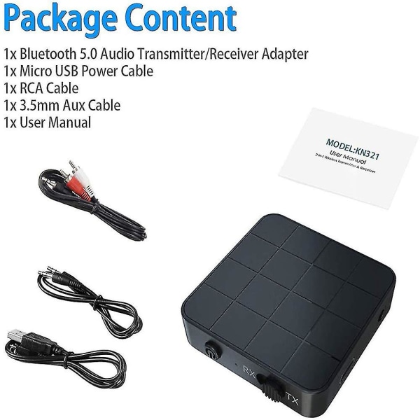 2 i 1 Bluetooth 5.0 mottaker sender usb tv datamaskin adapter