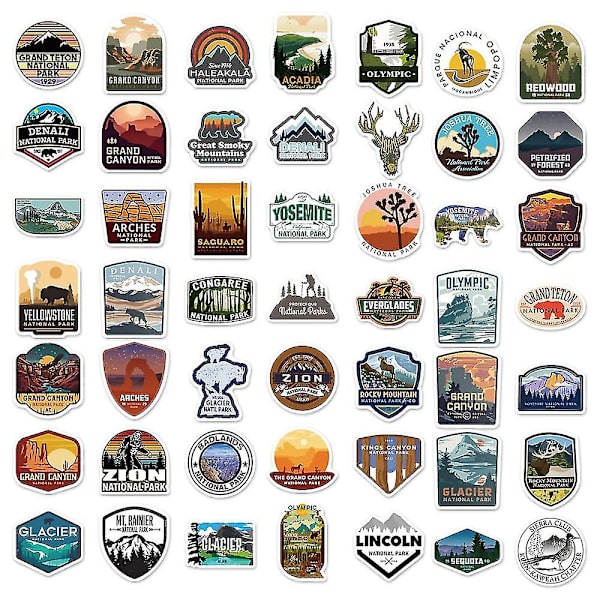100 Entry National Park Graffiti Stickers Vattentät Amazon Stickers Dekorerad resväska Resväska Notebook