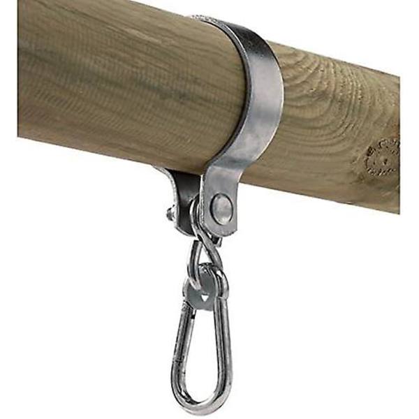 Set med 2 svängkrokar med karbinhake för runda balkar 2,5 cm 25mm