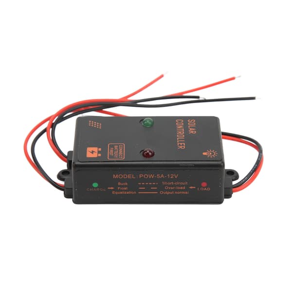 Solcellepanelkontroller IP67 Vanntett 24H Arbeid PWM-lading 5A 6V 12V Autojustering