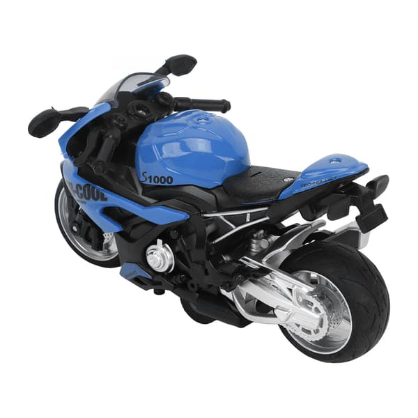 Børn Træk Tilbage Motorcykel Legetøj Lyd Lyseffekter Høj Simulation Legering Motorcykel Model Blå