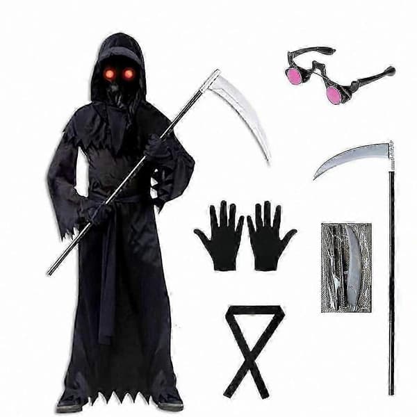 Glödande skelett- och skörderedskap för Halloween-utklädsel 130