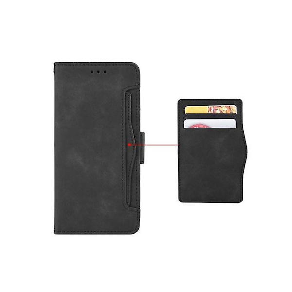 Infinix Zero 8 Case Leather Wallet Flip Cover Case - Svart