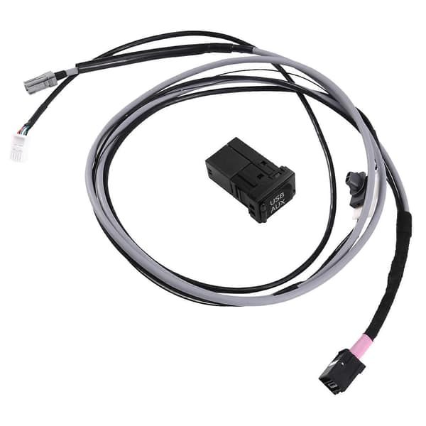 【BQ】USB AUX Interface Switch 5-Pin Plug Adapter Cable Kit for Toyota Corolla Camry Reiz RAV4 Prius Verso Highlander