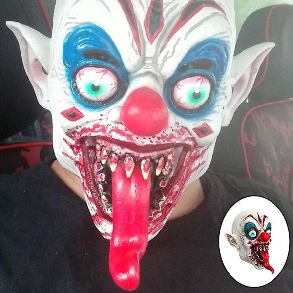 Skräck Latex Mask Skrämmande Djävulen För Halloween Teaterföreställningar