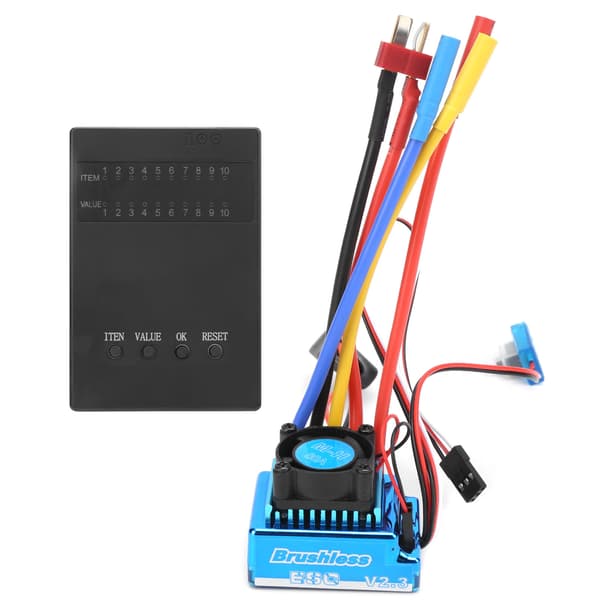 80A Brushless ESC Programmeringskort Kit til 1/10 1/12 RC Bil Crawler Båd Dele