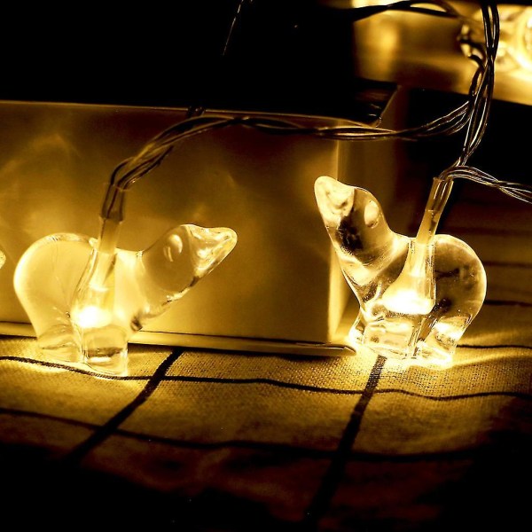 Polar-bear Lights Dekorativ Lights 10 Led Batterityp 1,65m Yellow