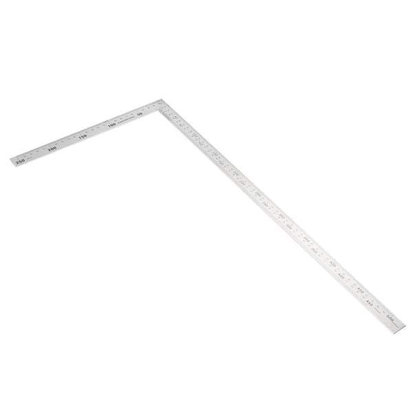 Vinkelmåler i rustfritt stål 500x250mm 90 grader (#02)