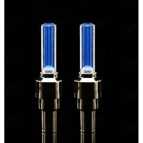 4st Cykel Bil Motorcykel Hjul Däck Ventillock Cap Led Light Lamp Tillbehör