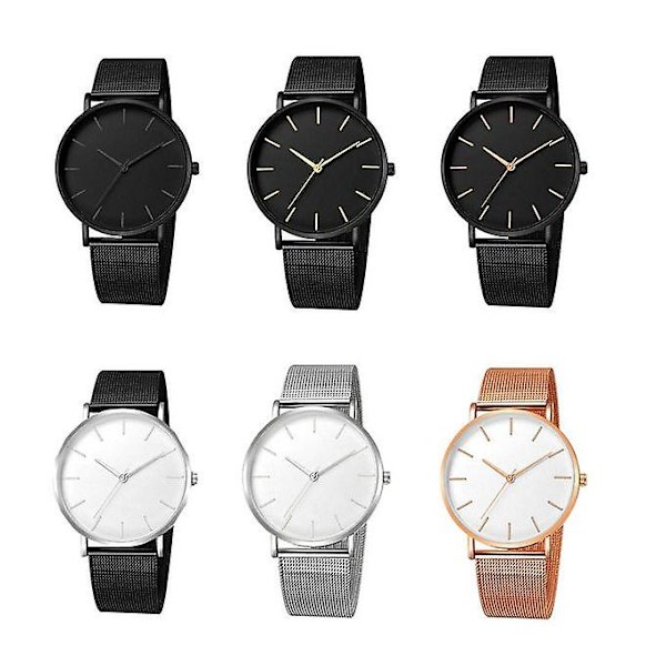 Herr Quartz Watch Luxury Case Analog Black Band Black Pointer