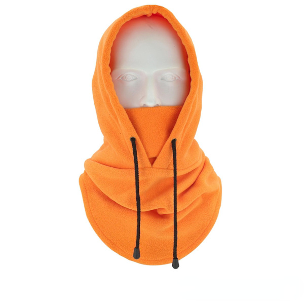 Cap Skid Vinter Vindtät Cap Utomhussport Haklapp Kallvadderad Huva Mask Plysch Varm Hatt Cykel Cykel Orange