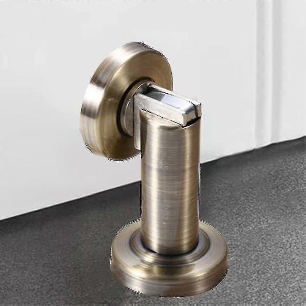 Moderne magnetisk dørstopper i børstet rustfritt stål Green bronze