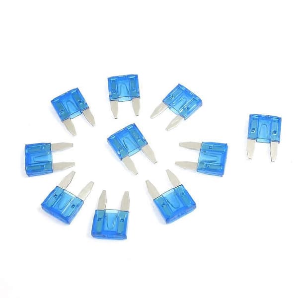 【BQ】10 x ATC mini litteä autosulake, 15 A sininen blue  silver