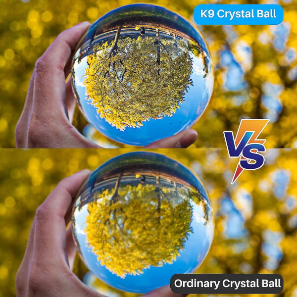 Fotografi Krystallkule Klar Lens Ball Glass Kule Meditasjonsball For fotografering, spådom, kunstdekorasjon 80MM