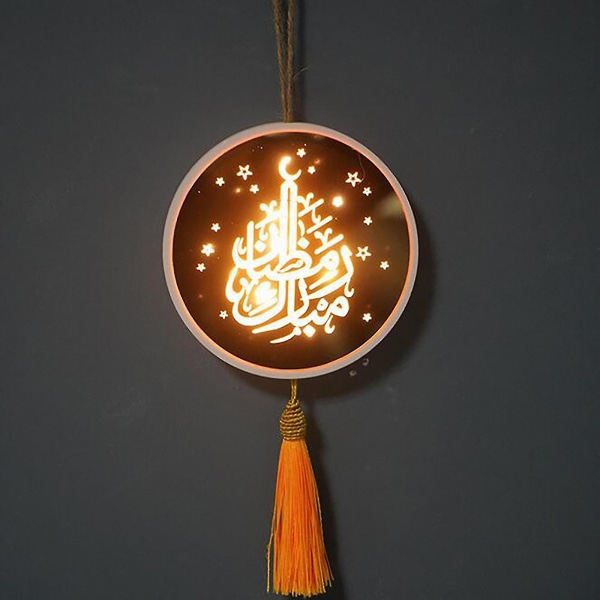 Muslim Ramadan Eid Mubarak Lantern Festival Akryl Ornament dekorasjon Multicolor
