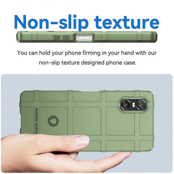 2025 Heldekkende støtsikkert TPU-mobildeksel G Green For Sony Xperia 10 VI