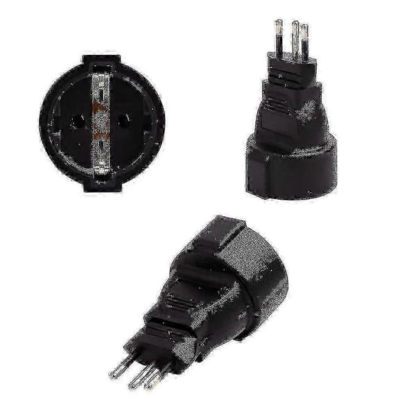 EU Standard 16a 250v Schweizisk 3-bens Rund Han Til Hun Strømadapter 6482949462882