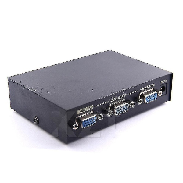 1pcs High Quality 2 Port Vga Svga Hi-resolution 1 Pc 2 Monitor 1 To 2 Splitter For Monitor