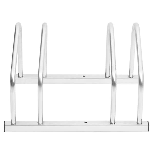 【BQ】vidaXL Bicycle Rack for 2 Bikes Galvanized Steel Silver 2060
