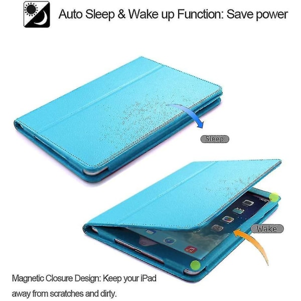 Case för Ipad, Pu Läder Magnetisk Cover Med Auto Sleep / Wake funktion, Stand Funktion Smart Cover För Ipad Pro 10.5 (himmelblå)