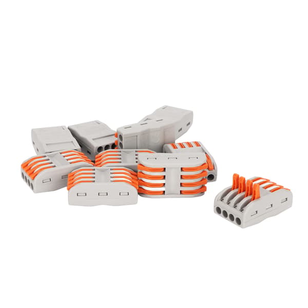 PCT 2‑4 10st Spak Kopplingsplint 4-ledare Kompakta Kopplingsplintar för Tråddiameter 0,08~4mm²