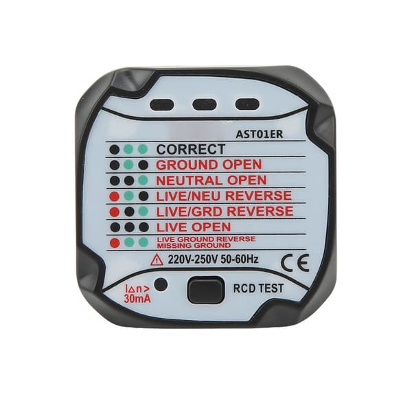 EU Plugg Sokkel Tester 220V-250V Nøyaktig Deteksjon Rask Respons