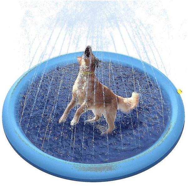 Spela Kylning Pet Sprinkler Matta Pool Utomhus Uppblåsbar Vatten Spray Pad 100cm