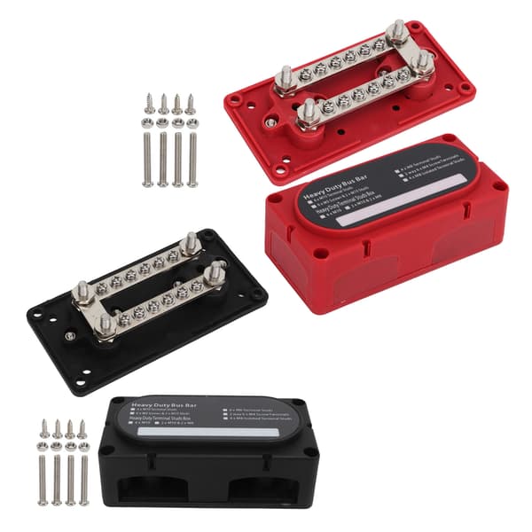Heavy Duty Bus Bar Module med lock - 2PCS, DC48V 100A, Flamskyddsmedel