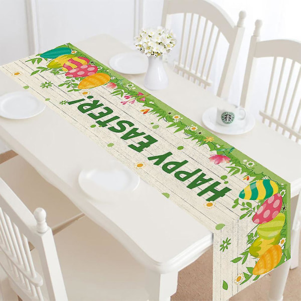 Glad påskhare Printed Bordslöpare Påskägg Duk Kanin Style G Style G