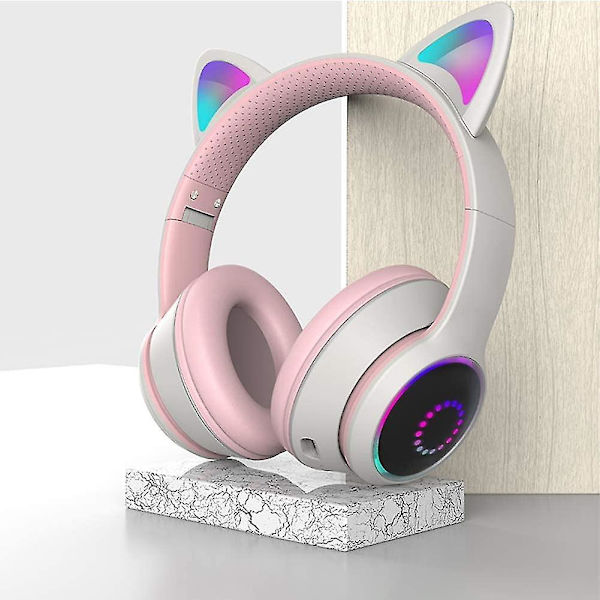 Headset Trådlöst Bluetooth Headset-rosa Grey