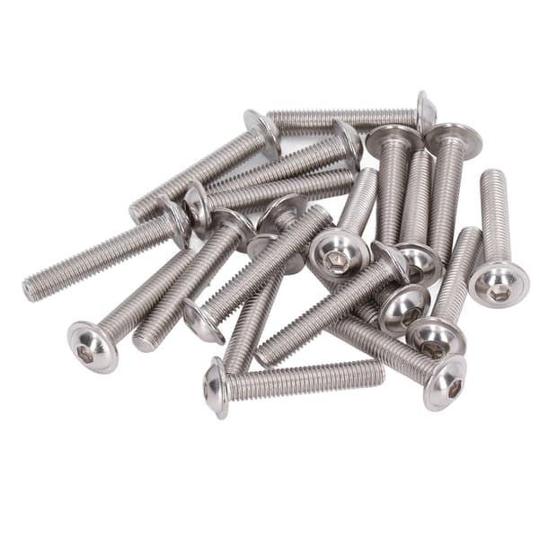 50 stk. Flangede knaphovedskruer A2‑70 Rustfrit stål Knaphoveder Socket Caps Bolte KitM8x50mm
