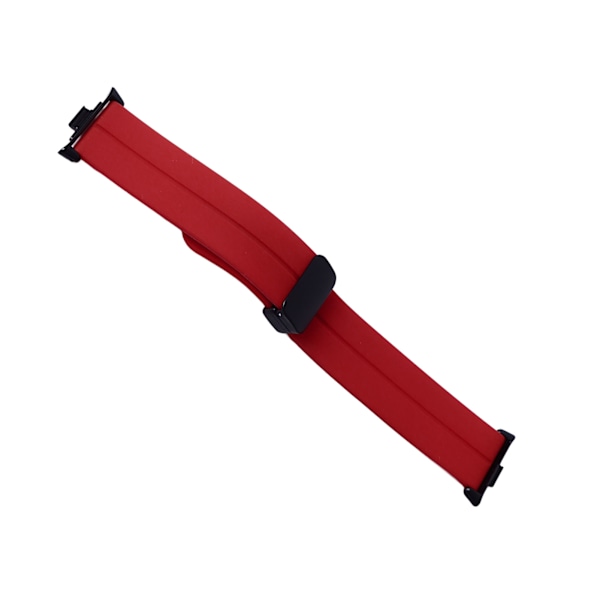 Silikon Armband för Mi Band 8 Pro - Vikbart, Flexibelt, Vattentätt - Vinröd