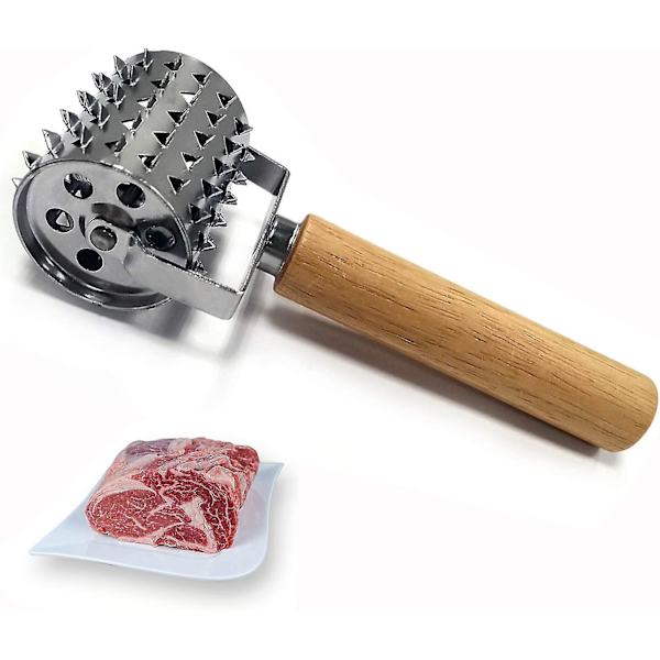 Köttmörare i rostfritt stål, Köttmörare för rullande kryddor, Schnitzel Mörning Steaker, Köksmörare, För biff, Kyckling, Fisk, Fläsk [