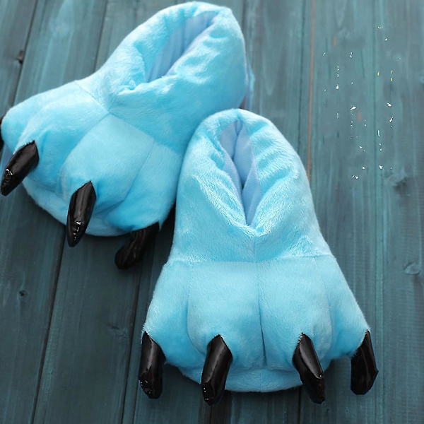 Varme indendørs gulvtøfler Sko Paw Funny Animal Christmas Monster Dinosaur