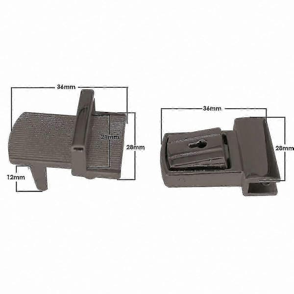 Metallväskslås med insticksspänne - Stil 6 Catch Thumb Design Gunmetal 10 pcs