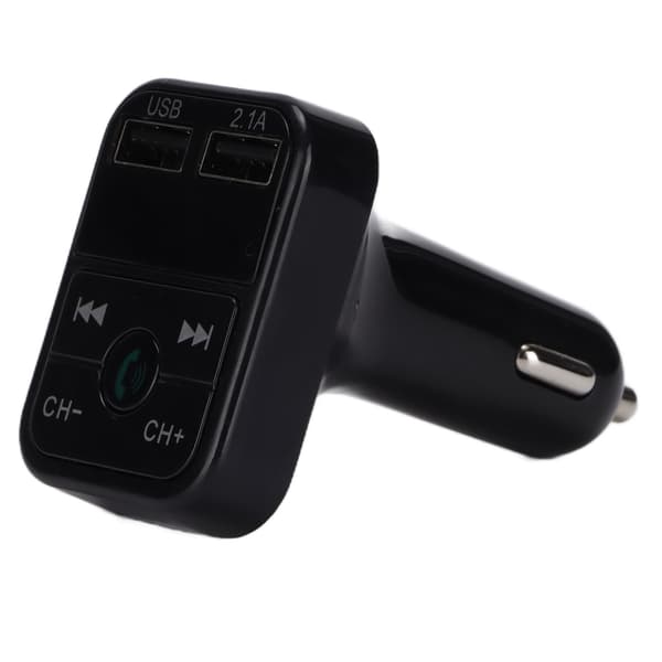 Bil Bluetooth 5.0 FM-sender Trådløs FM-radioadapter MP3-afspiller med dobbelt USB hurtigoplader til IOS