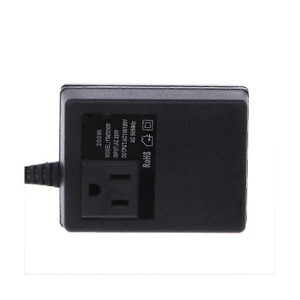 【BQ】200w AC 220V til 110V Reduserende Transformator Konverter Reise Strøm EU Plugg Adapter