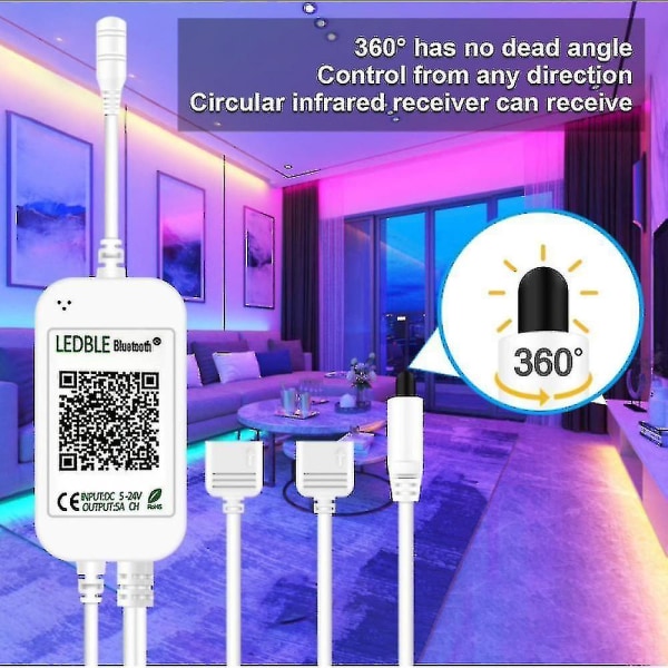 Hhcx-bright Tape 5m (bluetooth Led Light With 5050 Music Light With Intelligent Waterproof App