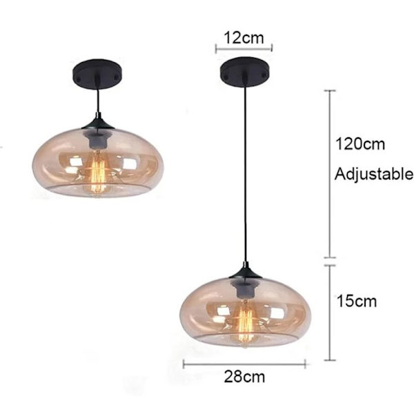 Bar E27 Taklampe, lysekrone for kjøkken Spisestue soverom (grå)