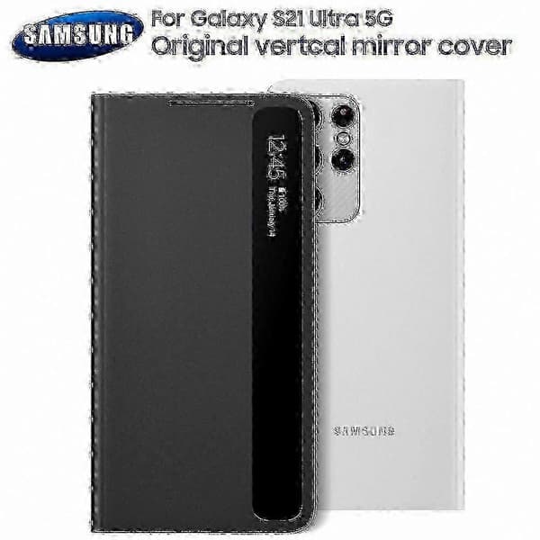 Smart View Flip-deksel til Galaxy S21 Ultra 28G Intelligent telefondeksel med Smart Display-funksjon